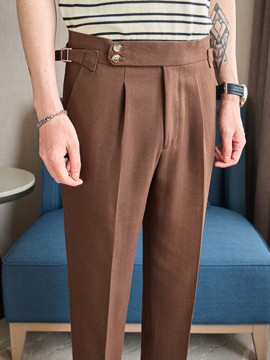 Men's Casual Linen-Blend Trousers